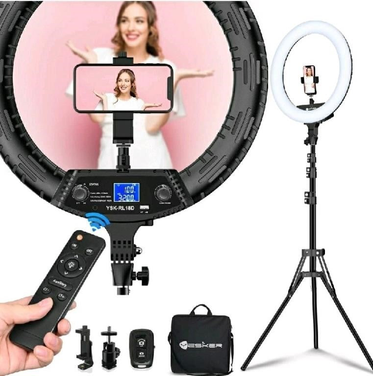 Yesker, 18" Ring Light, Wireless Remote LCD Screen