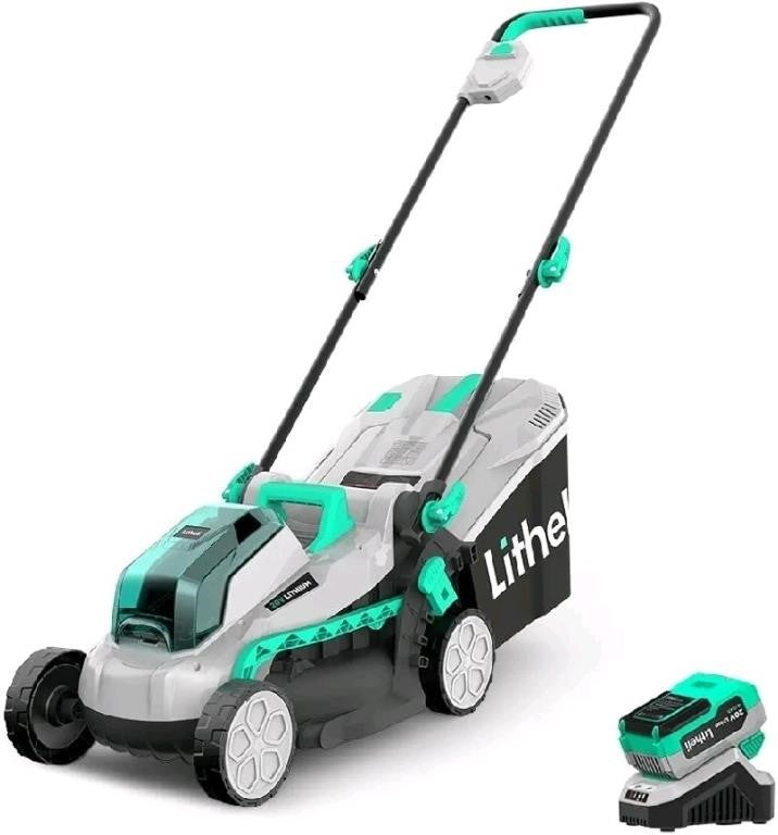 Litheli Cordless Lawn Mower 13 Inch, 5 He
