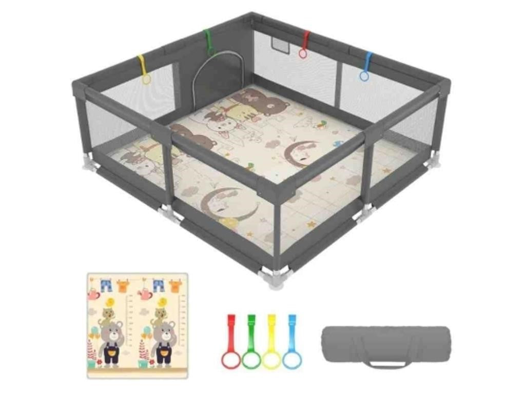 Playpen With Mat 70x59x25.6 Inch Play
