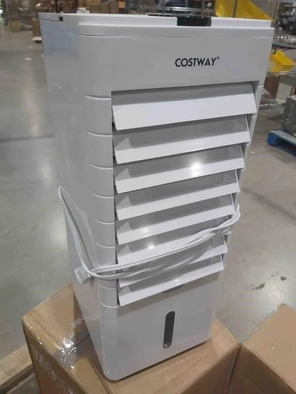 Portable Oscillating Evaporative Air Cooler Fan with 3-Speed Modes and Remote