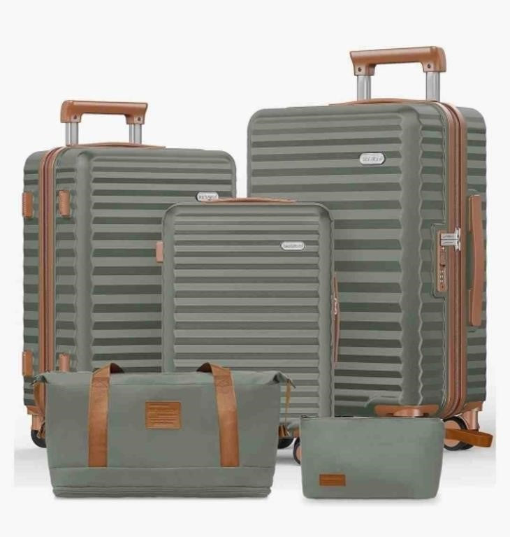 SHOWKOO Luggage Sets GREEN