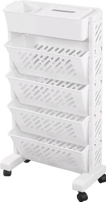 Pssopp Movable Book Rack Storage Bookshelf Storage