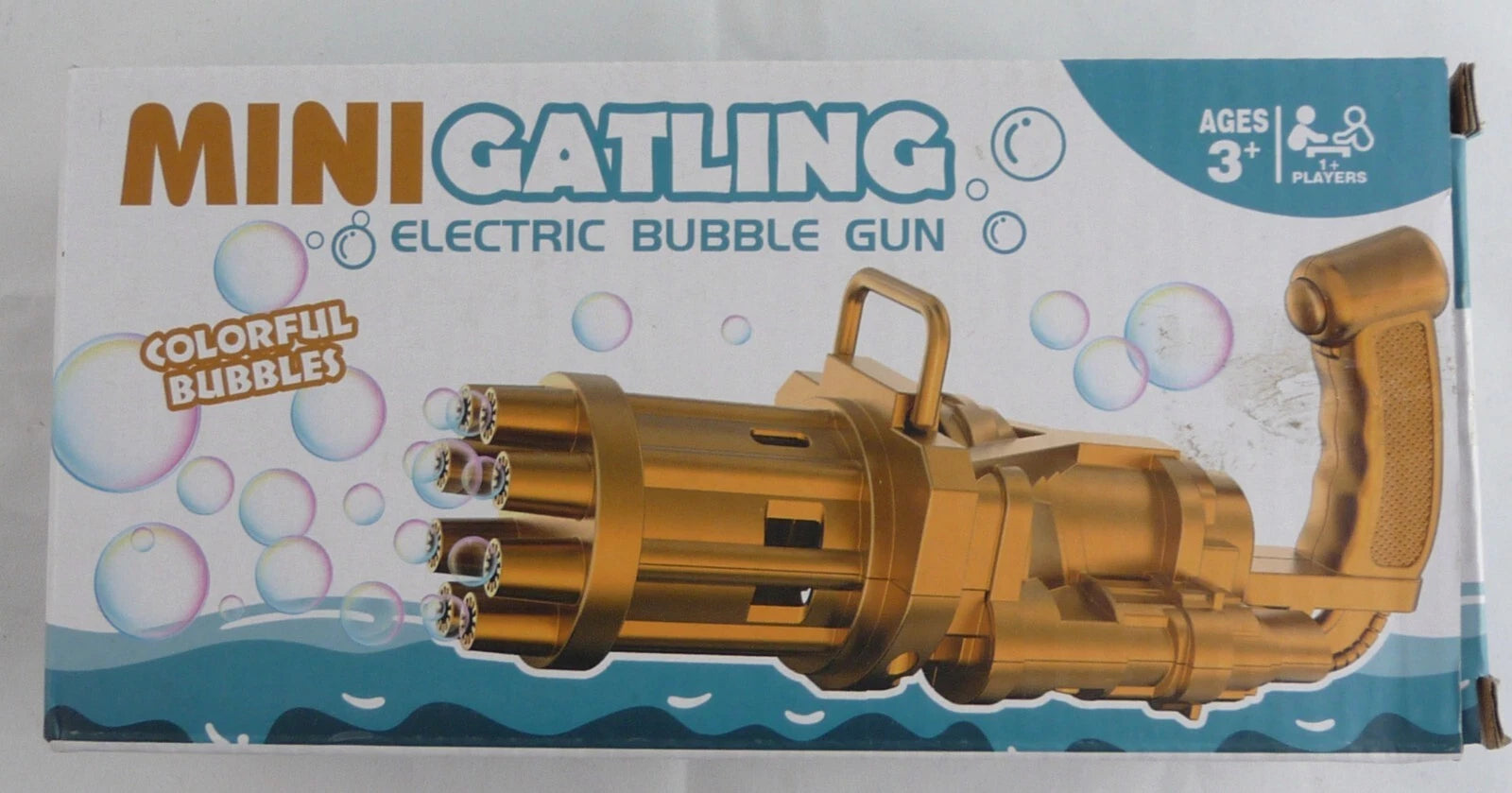 Mini Gatling Electric Bubble Gun 8-Hole For Boys And Girls