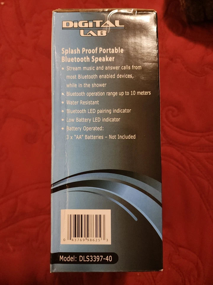 Digital Lab Bluetooth DLS3397-40 Portable Splash-proof Bluetooth Speaker