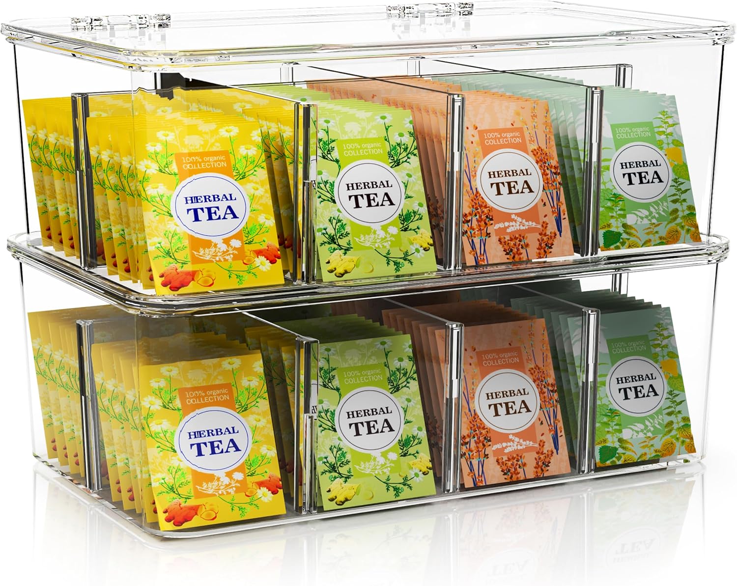 Kichly 2 Pack Tea Bag Organizer -