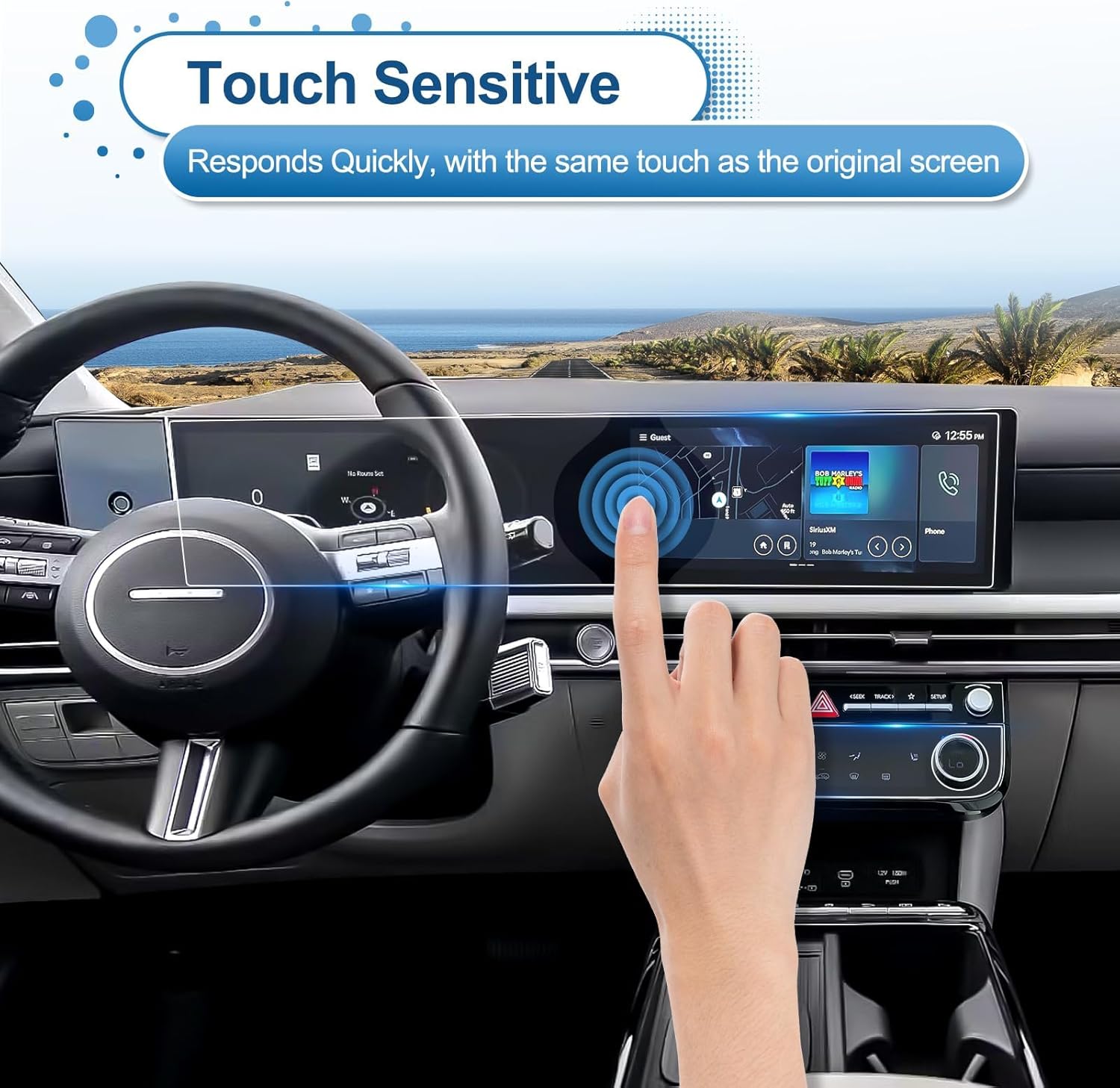 2025 2026 Tucson Screen Protector for Hyundai Tucson (Dual 12.3Inch+AC Display)